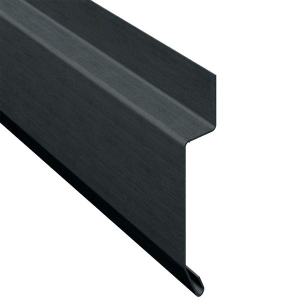 Bande de solin à biseau en zinc Granum Basalte Rheinzink - développé de 100 mm - ép. 0,65 mm - 2 mètres