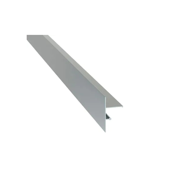 Profilé de finition terrasse sur plots - Clipsable - 2,40 m x 100,00 MM - Gris aluminium - Lot de 2