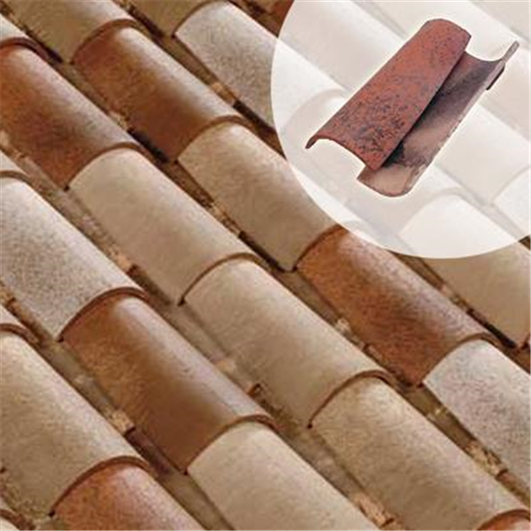 Tuile Canal Languedocienne 50 de couvert, dessus TERREAL - Panaché ancien