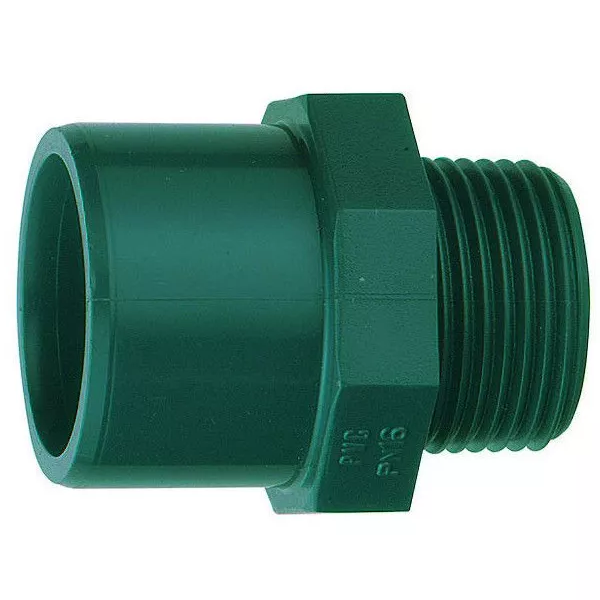 Embout fileté pour fluide sous pression - PVC-U - 63 / 50 mm - 1"1/2