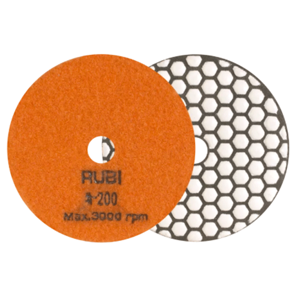 Disque de polissage diamanté pour travaux à sec sur pierre naturelle et béton - Ø 100 mm - grain 200