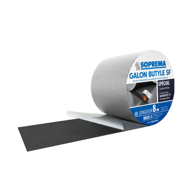 Adhésif double face pour les recouvrements des membranes Mammouth SF - Galon Butyle SF - 8 M
