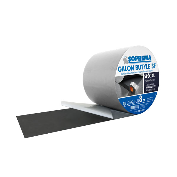 Adhésif double face pour les recouvrements des membranes Mammouth SF - Galon Butyle SF - 8 M