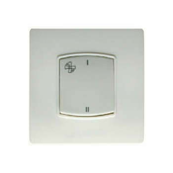 Interrupteur commande VMC à 2 vitesses Autogyre en PVC blanc - 7,5 x 7,5 cm