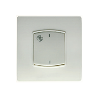 Interrupteur commande VMC à 2 vitesses Autogyre en PVC blanc - 7,5 x 7,5 cm