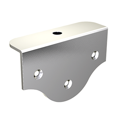 Platine équerre pour fixation sur plat avec trou taraudé M10