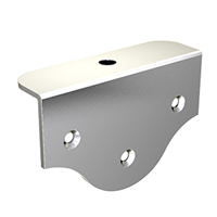 Platine équerre pour fixation sur plat avec trou taraudé M10