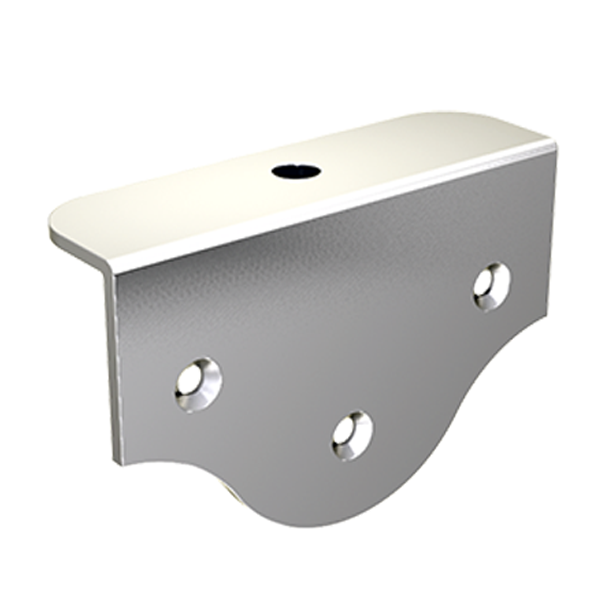 Platine équerre pour fixation sur plat avec trou taraudé M10