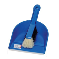 Ensemble pelle et balayette de nettoyage - couleur unie - monture 205 x 350 mm