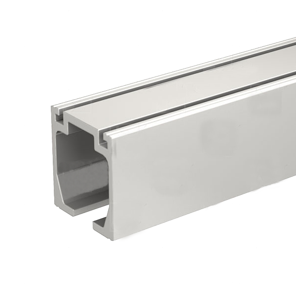 Rail aluminium Mantion - Section 72 x 64 mm - Longueur 3 m - Coulissement droit