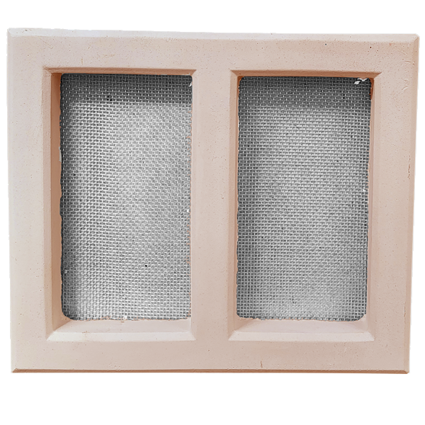 Claustra d'aération en Quartz Terrazo et Marbre avec grille en inox - 215 MM x 190 MM - couleur Provence