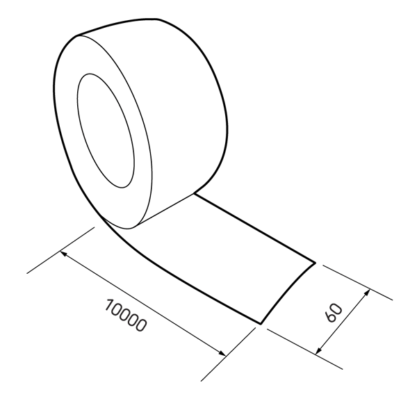 Bande d'étanchéité butyle simple-face pour clous et vis Ubbink - rouleau de 60 mm x 10 ml