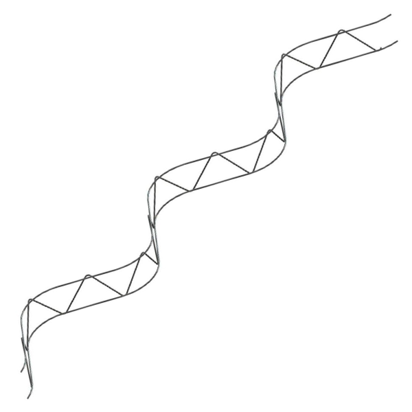 Distancier sinusoïdal en acier pour nappe de treillis soudé - hauteur 70 MM - longueur 2 M