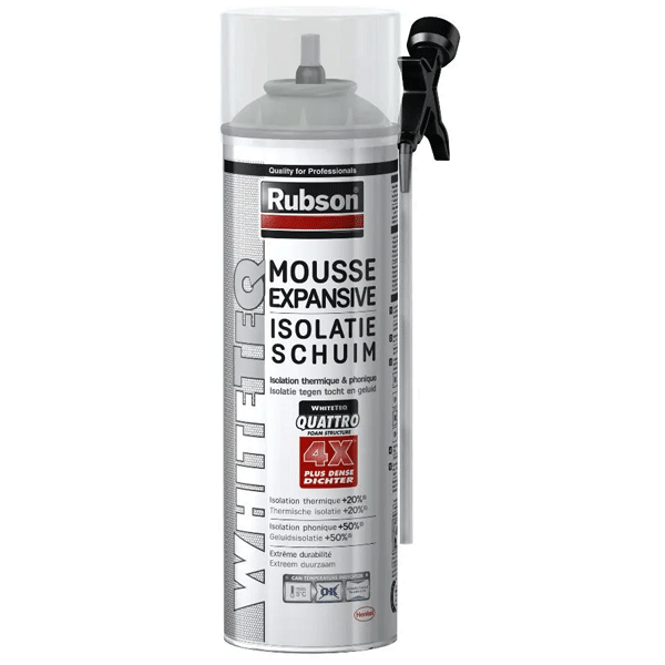 Mousse expansive thermique et phonique White TEQ Rubson - Aérosol 500 mlt de 500 mlt