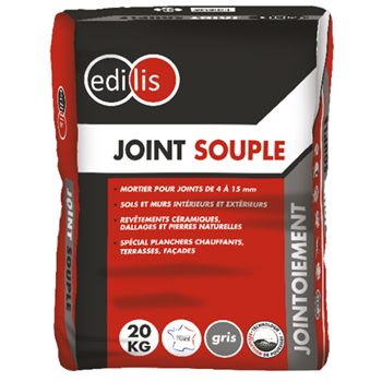 Joint souple gris Edilis - de 4 à 15 mm de largeur - sac de 20 kg