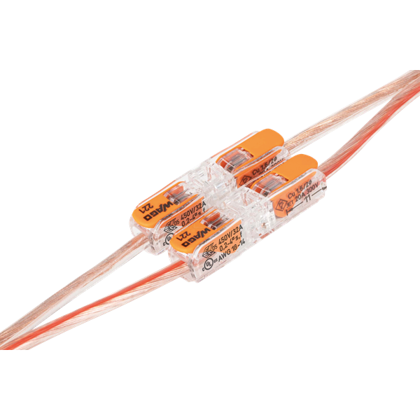 Borne à levier 221 Wago - 2 connexions 0,2 à 4 mm² - tous types de conducteurs - lot de 60