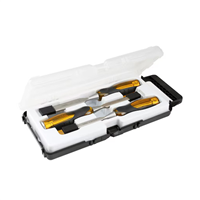 Coffret de 3 ciseaux à bois Fatmax Stanley - largeurs 10 - 15 - 20 mm avec protège-lames