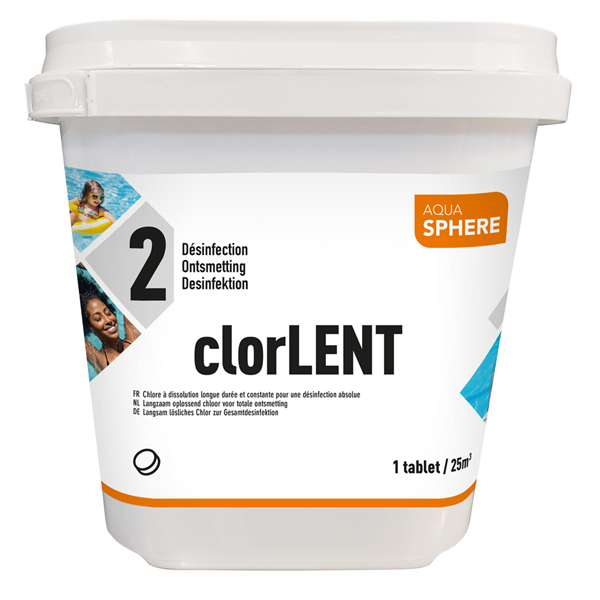 Chlore Lent Galet 250 g. AQUASPHERE 5kg