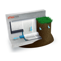 ALVEODRAIN P5: IMPERMEABILISATION DRAINAGE MUR ENTERRE/RL DE 40.7M2/3X1.1M.LE M2