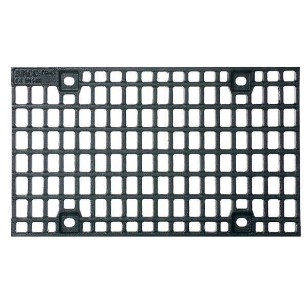 Grille caniveau fonte caillebotis maille 20/30 mm E 600 pour caniveau BIRCOsir DN 200 AS - Longueur 500 mm
