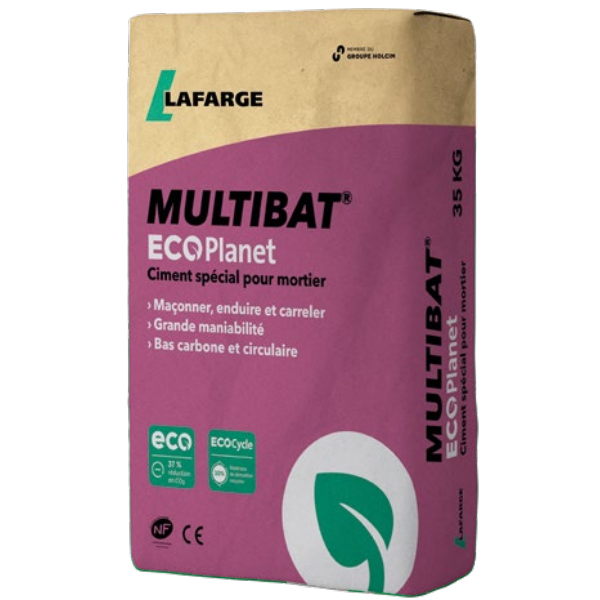 Ciment à maçonner multi-usages Multibat Ecoplanet Lafarge - sac de 35,0 KG