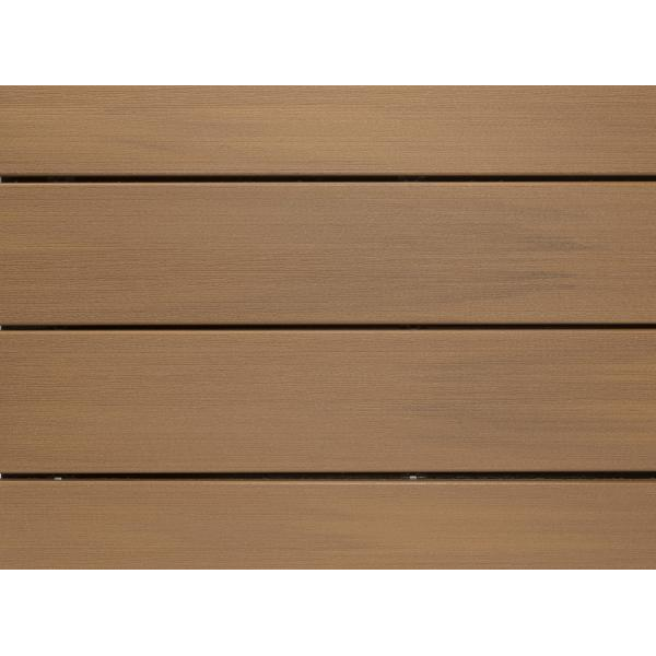 Lame de terrasse en bois composite Atmosphère finition brossée - Silvadec - 138 MM x 23,00 MM - longueur 4,00 M - Brun Lima