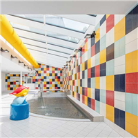 Faïence salle de bain Color One - 20,0 cm x 40,0 cm - ép. 7,00 mm - Beige foncé brillant