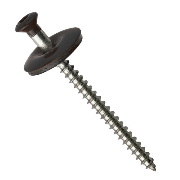 Vis bois inox pour tuile de rive - TGS Torx - Noir RAL9005 - 4,5 MM x 60,0 MM - Boîte de 100