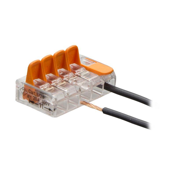 Borne WAGO à leviers 5 connexion 2 x 0,14-4 mm² fils souple ou rigide série 221 - 25 pièces