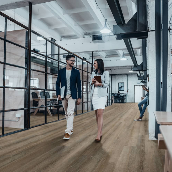 Lame vinyle imitation parquet rigide à clipser avec sous-couche intégrée - 122,0 CM x 18,0 CM - ép. 5,50 MM - West