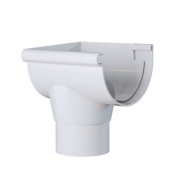 Naissance gauche à coller MEP 25NGC pour gouttière GD25 et tuyau de descente de 80 mm - PVC Blanc