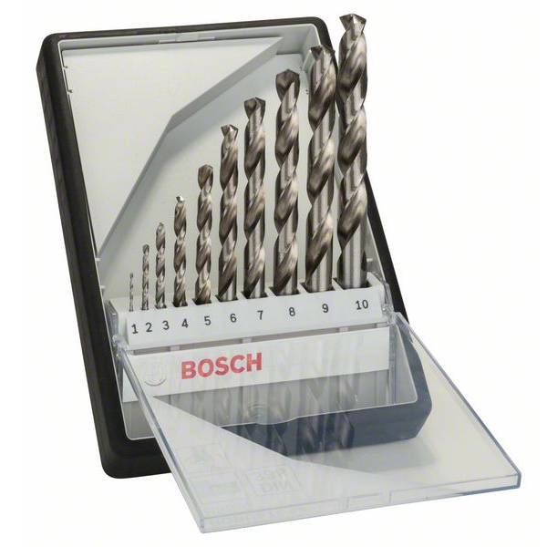 Coffret de forets à métaux Bosch Robust Line HSS-G DIN 338 1 à 10 mm