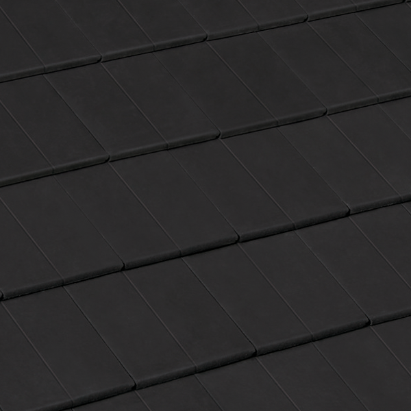 Tuile béton grand moule à aspect plat - Nobilee - Noir - 42 x 33 cm