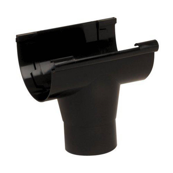 Fond de gouttière demi-ronde Nicoll - Développé 25 cm- Longueur 30 mm - Droite/Gauche - Techtan - Noir