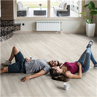 Lame de vinyle rigide à clipser CLIP 55 EDILIS avec sous-couche intégrée pour sol intérieur - Shore - 18 CMx122 CM ép.5.5 MM