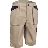 Short de travail homme coton/polyester triple surpiqûre et multipoches - Orosi Beige - Taille XL
