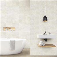 Faïence murale effet béton en céramique - Gate - 50,0 CM x 20,0 CM - ép. 8,00 MM - Perle