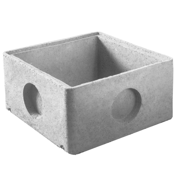 Rehausse à emboîtement RH60h35 pour regard d'eaux pluviales RC60 en béton - dimensions int. 60 x 60 x 34 CM