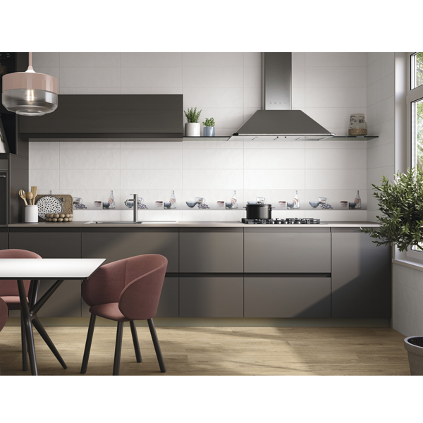 Faïence murale pour cuisine et salle de bain - Stay - 20,0 CM x 60,0 CM - ép. 8,00 MM - Blanc