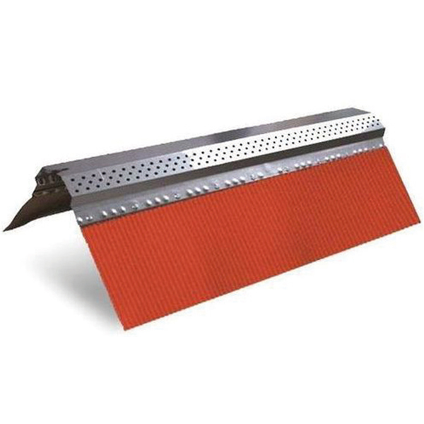 Closoir de faitage rigide ventilé galvanisé plomb ELOS - 120 MMx2 M - Rouge
