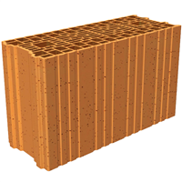 Brique de base Porotherm Grand Format GF T20 Th - RC 80 - R = 1,02 m².K/W - 500,0 MM x 200 MM x 300,0 MM