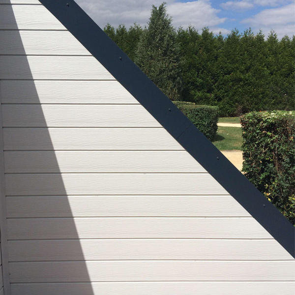 Bardage PVC extérieur imitation bois peint - Isocel Veiné Bois - 166,00 MM x 18,00 MM - Long. 4,00 M - Blanc