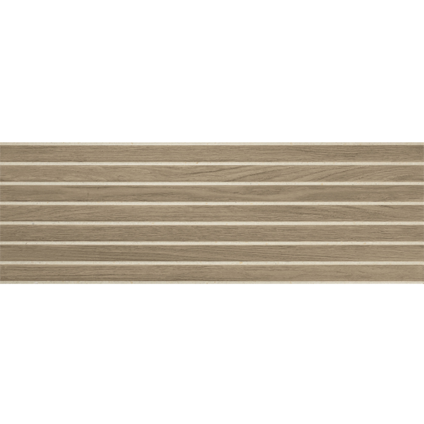 Faïence murale rectifiée effet bois rainuré Shoji - 30,0 CM x 90,0 CM - ép. 10,60 MM - coloris Dakar mat