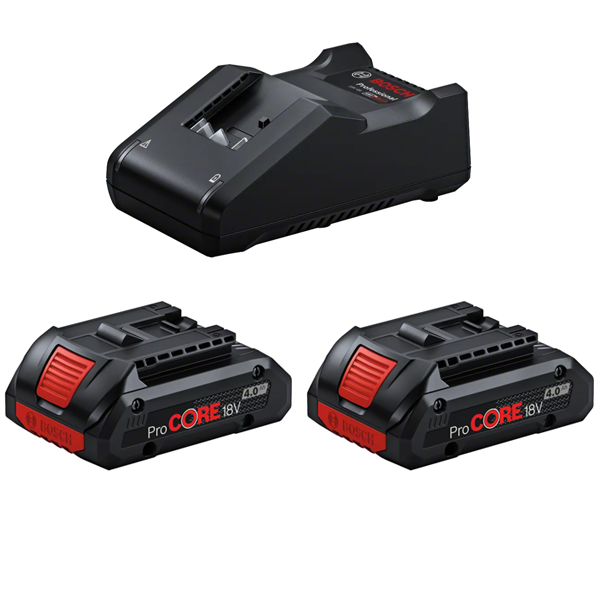 Ensemble de 3 machines Bosch GSR 18V-55 GWS 18V-7 et GBH 18V avec 2 batteries 4 Ah et chargeur