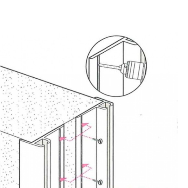 Joint isolation coupe-feu porte va-et-vient 36 à 44 mm d'épaisseur - 2.5 m - Caoutchouc noir