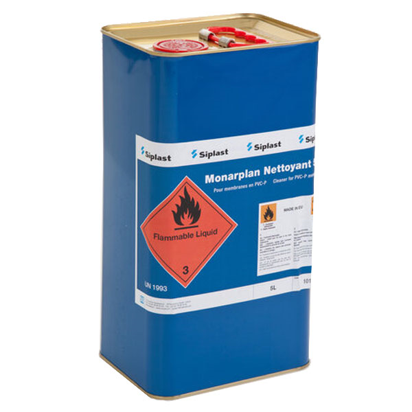 Nettoyant pour membranes d'étanchéité PVC Monarplan - Bidon de 5 litres