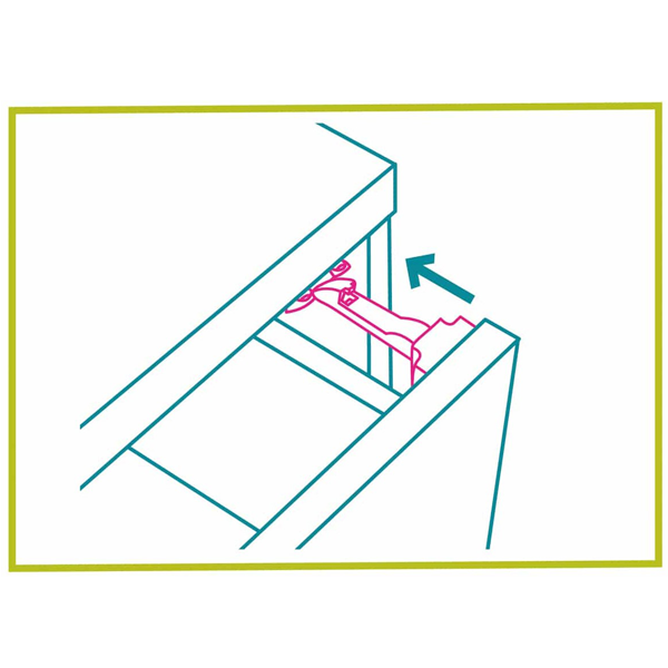 Bloque tiroir pour protection et sécurité intérieure - Nordlinger Pro - Plastique blanc - Lot de 2