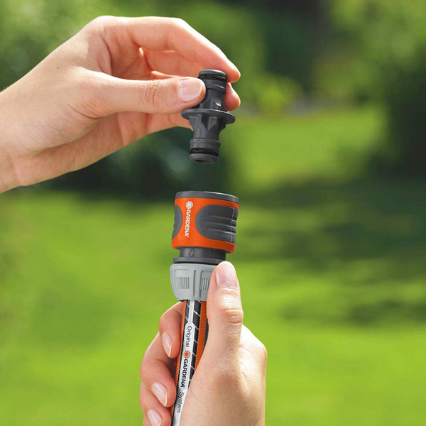 Raccord connecteur Gardena pour tuyau d'arrosage de diamètre 19 mm vers 13 mm ou 15 mm