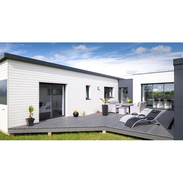 Bardage bois peint en Sapin du Nord de classe 3.1 - Extra Silverwood - Profil Line - 20,00 MM x 125,00 MM - Long. 3,85 M - Coloris Blanc