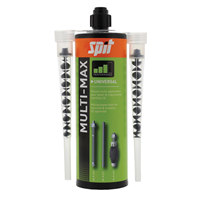 Résine de scellement chimique multi-matériaux SPIT MULTI-MAX grise - cartouche de 410 ml + 2 buses